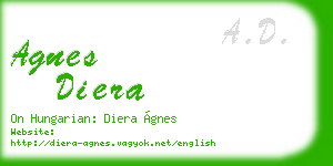 agnes diera business card